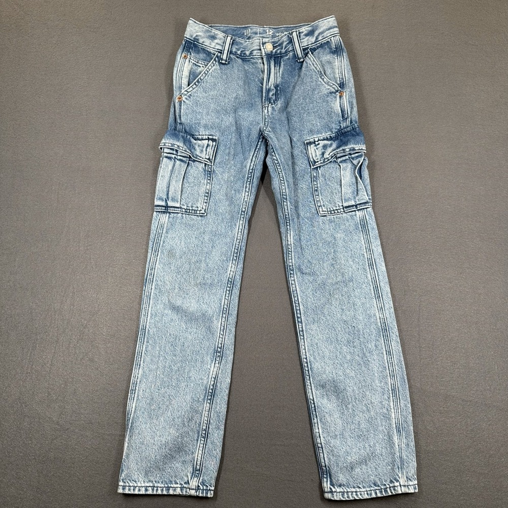 Gap Jeans Girls 12 Slim Blue Denim‎ Acid Wash 90s Original Straight Comfort